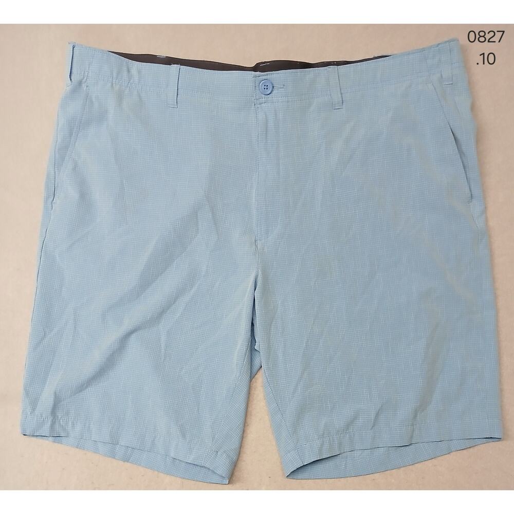 BCG (44W) Men's Blue Dri-Fit Plaid Golf Shorts